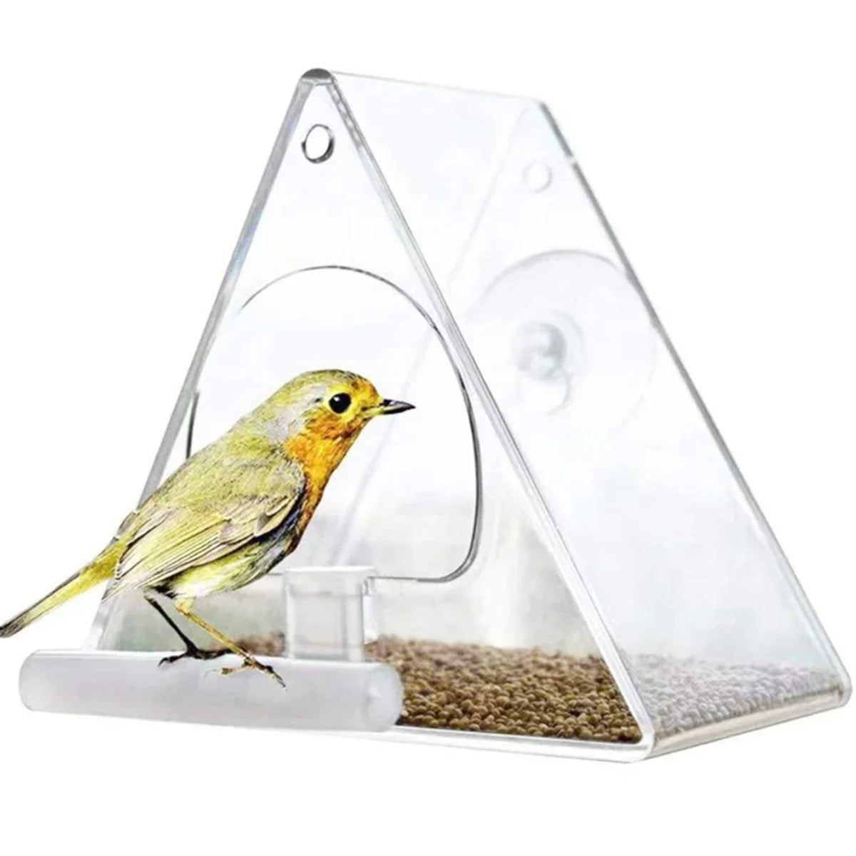 Clear Acrylic Hanging Bird Feeder for Outdoor Garden 1