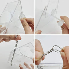 Clear Acrylic Hanging Bird Feeder for Outdoor Garden 2