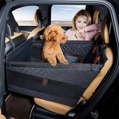 Dog seat for the back seat of the car – Comfortable single seat for pets 0