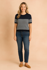 EDITH | Striped short-sleeved top 2