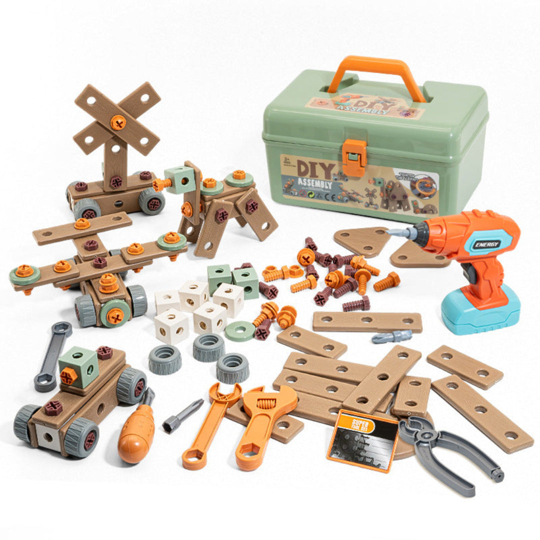 Educational Kids Construction Tool Kit – Safe Play Toolbox with Hammer, Screwdriver, and More for Ages 3+ 0