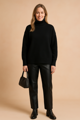 Eliza | Classic turtleneck sweater in a loose fit 2