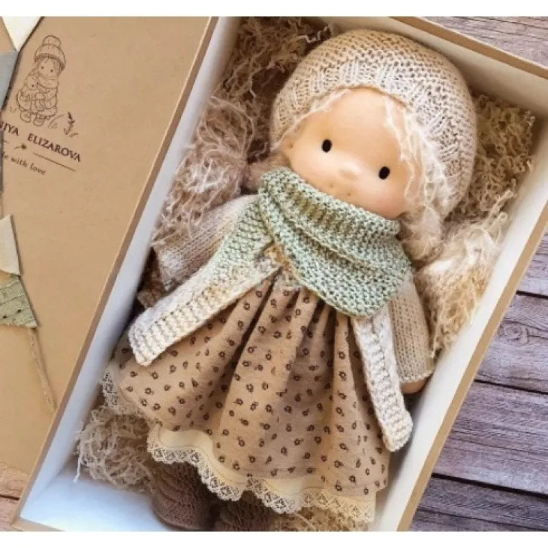 Emma | Handmade Cotton Plush Doll – Waldorf Soft Toy with Fabric Box | Adorable & Cuddly | For Kids’ Birthday & Everyday Fun 25