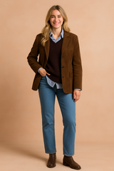 Emma | Women's Short Jacket with Lapels and Pockets 2