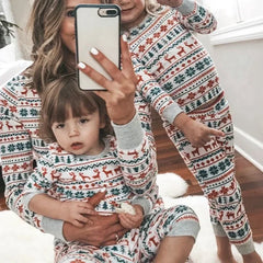 Family Christmas Pajamas Set Matching Cotton Sleepwear for All Ages 3
