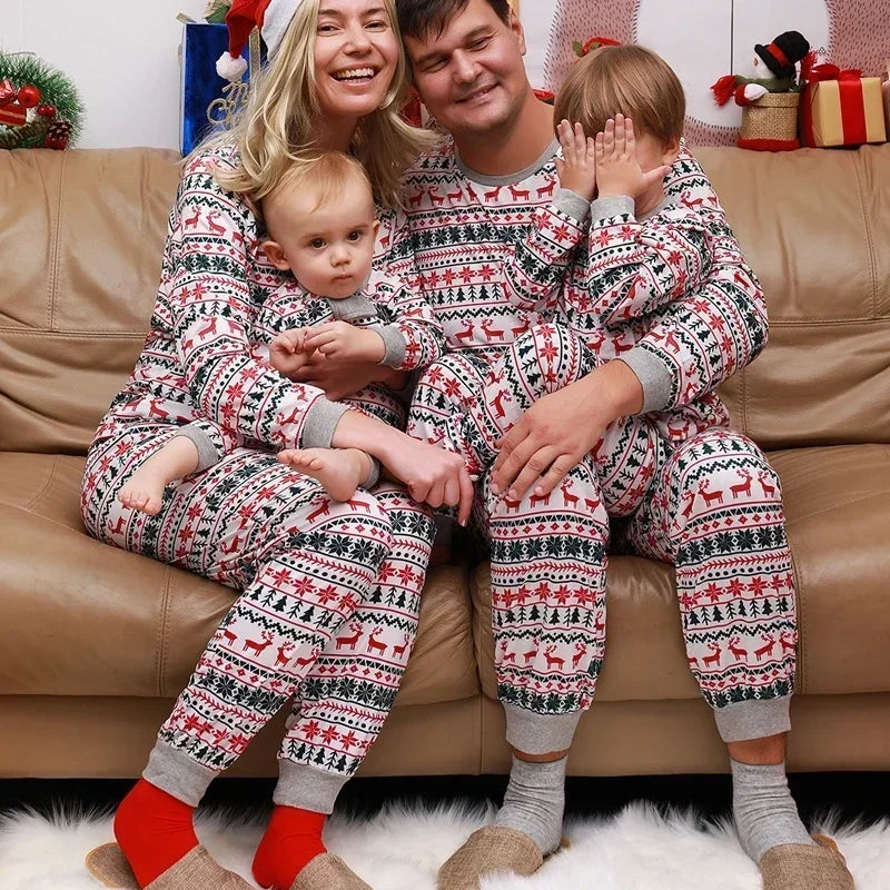 Family Christmas Pajamas Set Matching Cotton Sleepwear for All Ages 5