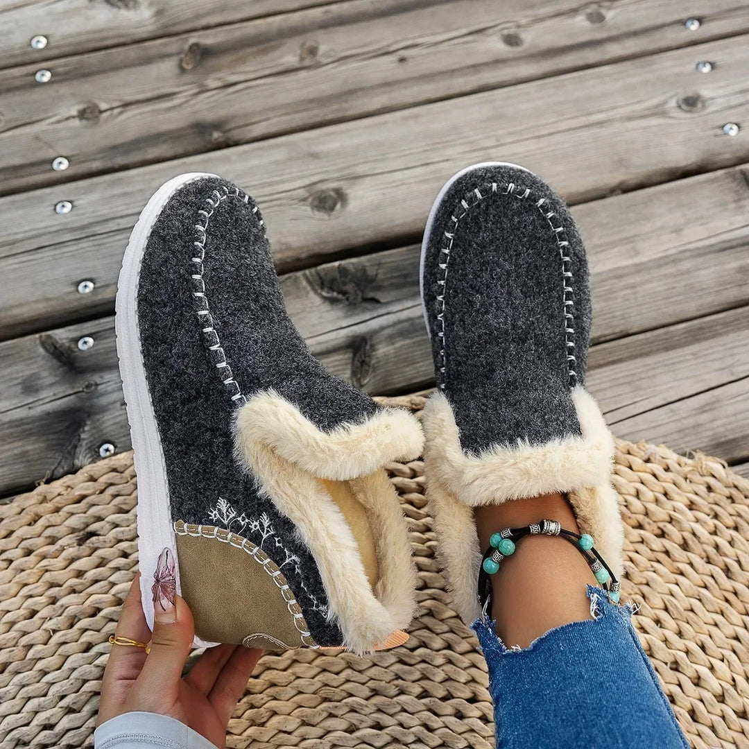 Faux Fur Lined Ankle Boots for Women – Cozy & Stylish Comfort 4