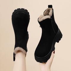 Faux Fur Lined Ankle Boots for Women – Stylish & Warm 1