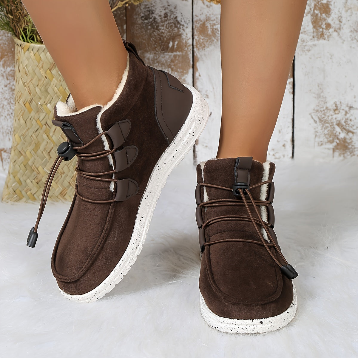 Fleece-Lined Sneaker Boots – Warm & Stylish Winter Footwear for Women 4