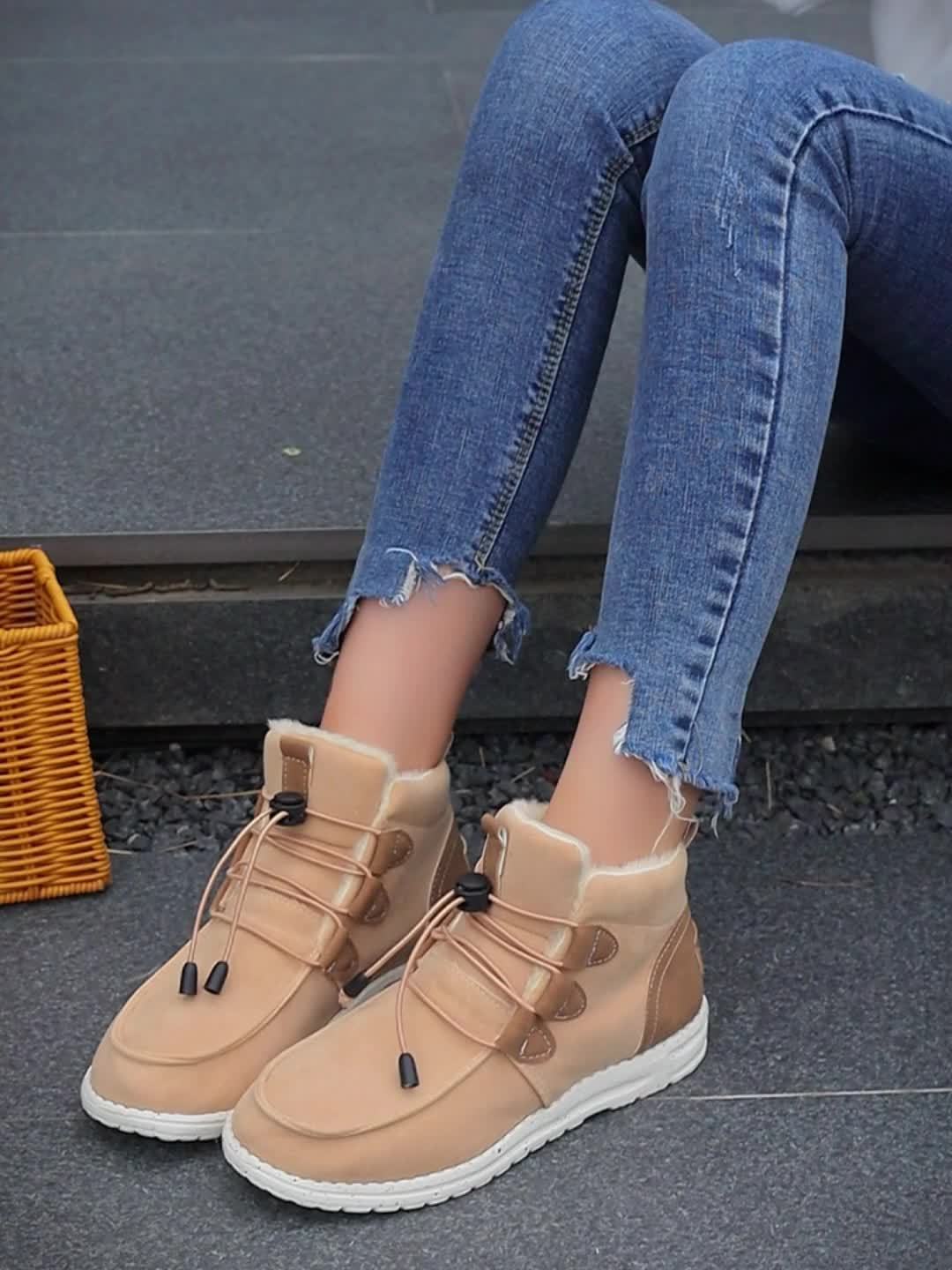 Fleece-Lined Sneaker Boots – Warm & Stylish Winter Footwear for Women 5