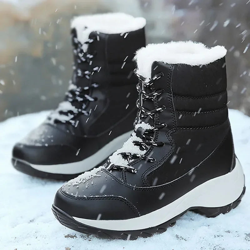 Fur-Lined Platform Snow Boots for Women – Cozy & Stylish Winter Footwear 5