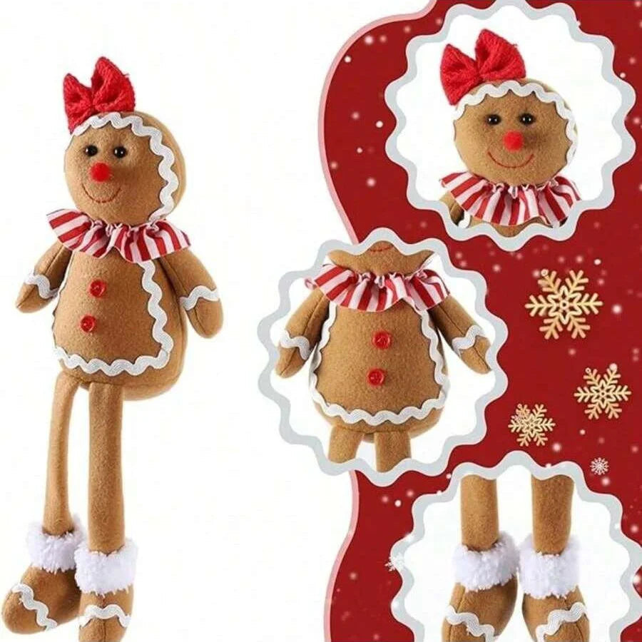 Gingerbread Splendor | Soft Plush Christmas Gnome Decoration 4