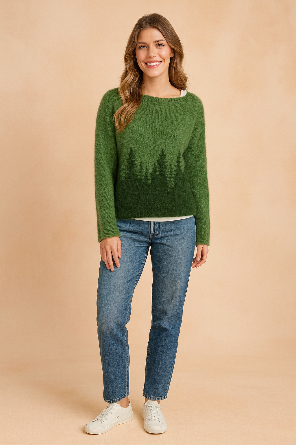 Helena | Sweater with a forest motif 0