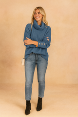 Helgan | Elegant Button-Up Turtleneck 1