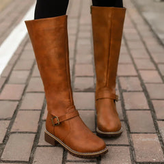 High-Top Biker Boots for Women – Edgy Style with Chunky Heel 1