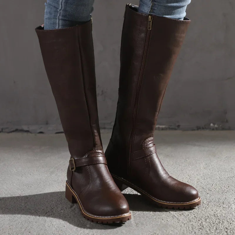 High-Top Biker Boots for Women – Edgy Style with Chunky Heel 5