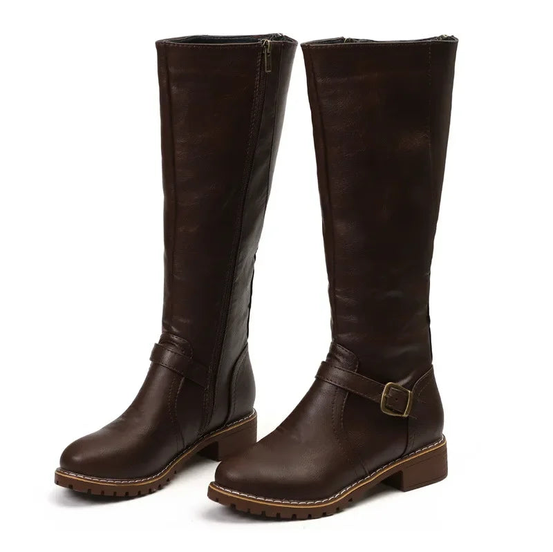 High-Top Biker Boots for Women – Edgy Style with Chunky Heel 6