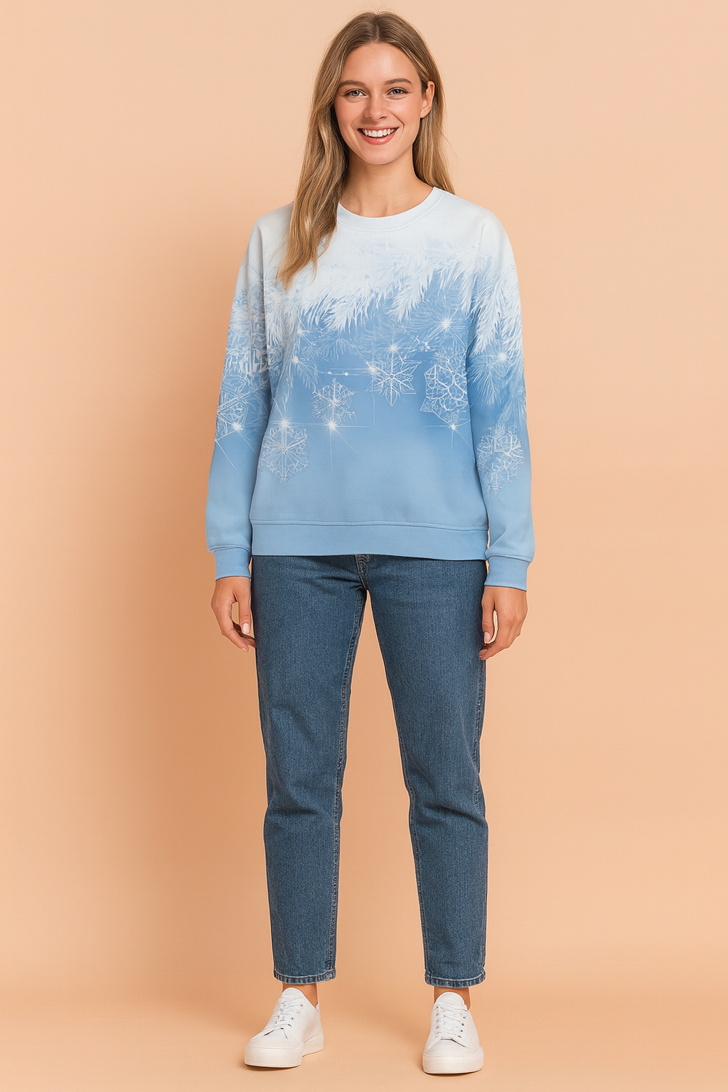 Ilona | Sweater with a winter snowflake motif 0