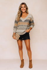 Izabela | Deep V-neck sweater 2