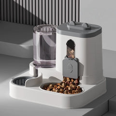 2-in-1 dog and cat feeder with water dispenser