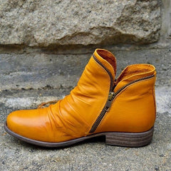 Kamila | Women's autumn vintage short boots | Zipper closure 3