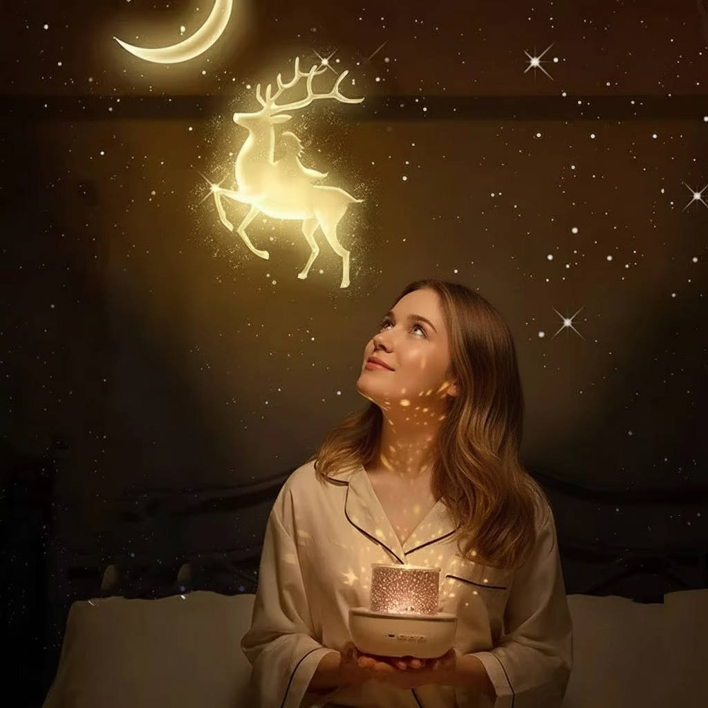 Kids Projector Night Light with Remote Control – 6 Magical Scenes, 5 Color Options, Rotating Light for Soothing Bedtime Experience 4