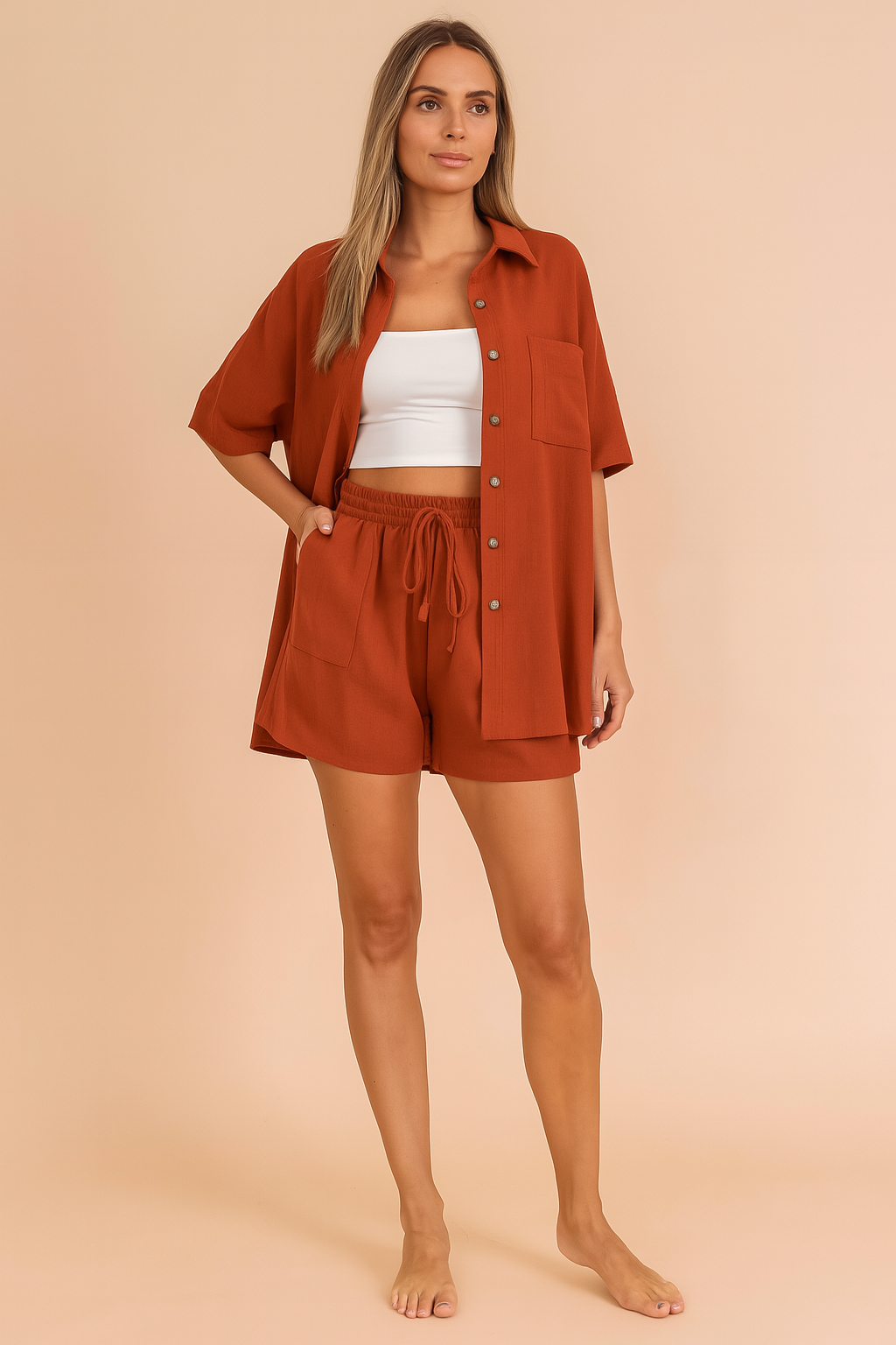 Kirra | Comfortable, loose top and casual short set 4
