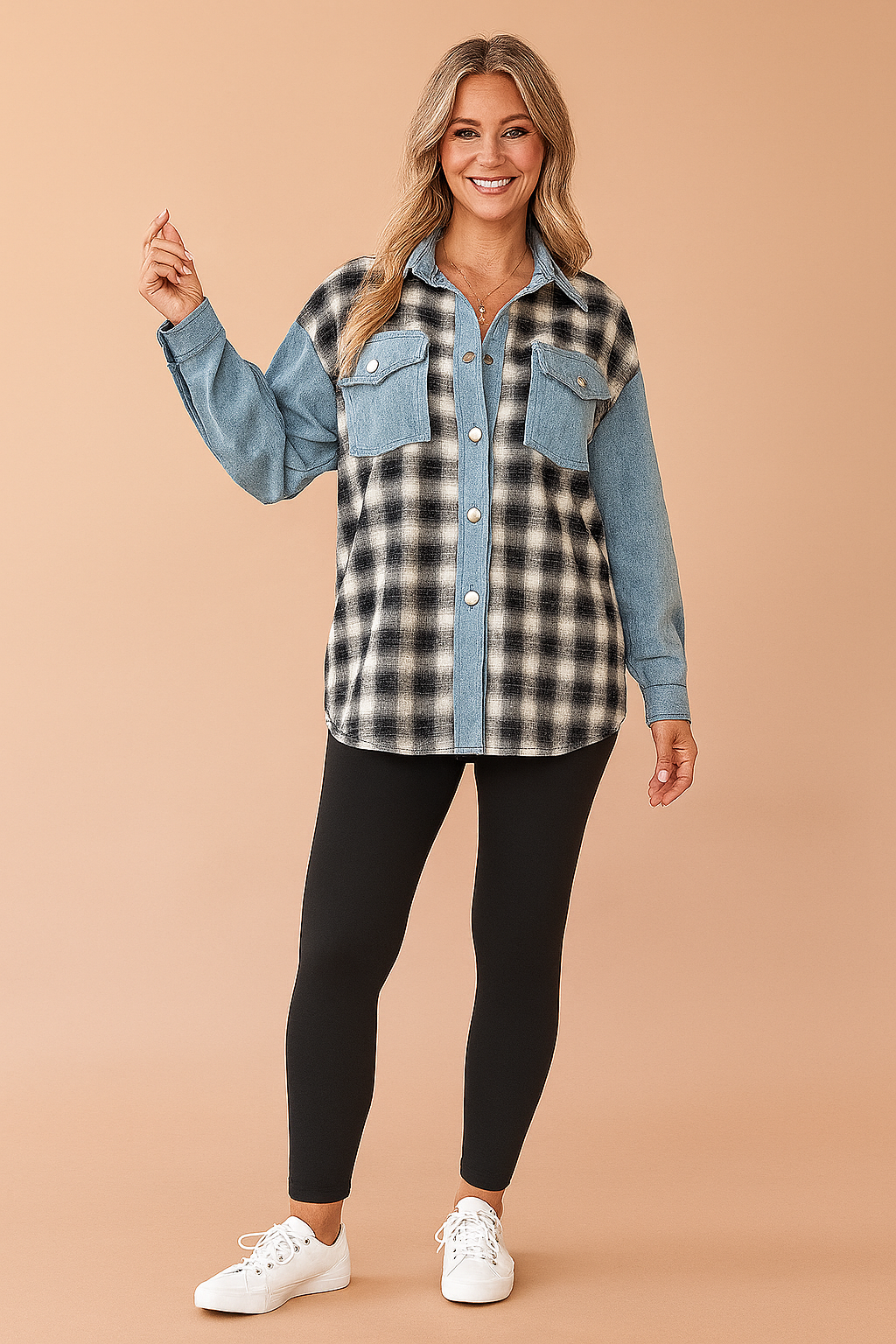 LILY | Oversized Checked Shirt Blouse 2