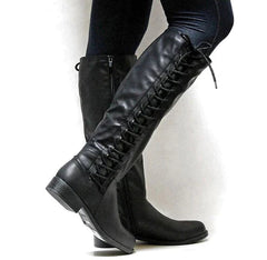 Lace-Up Knee-High Boots for Women – Stylish & Versatile 0