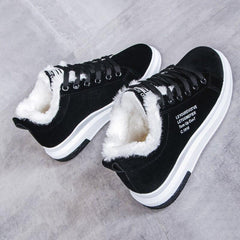 Lace-Up Suede Sneakers for Women – Cozy & Stylish Comfort 1