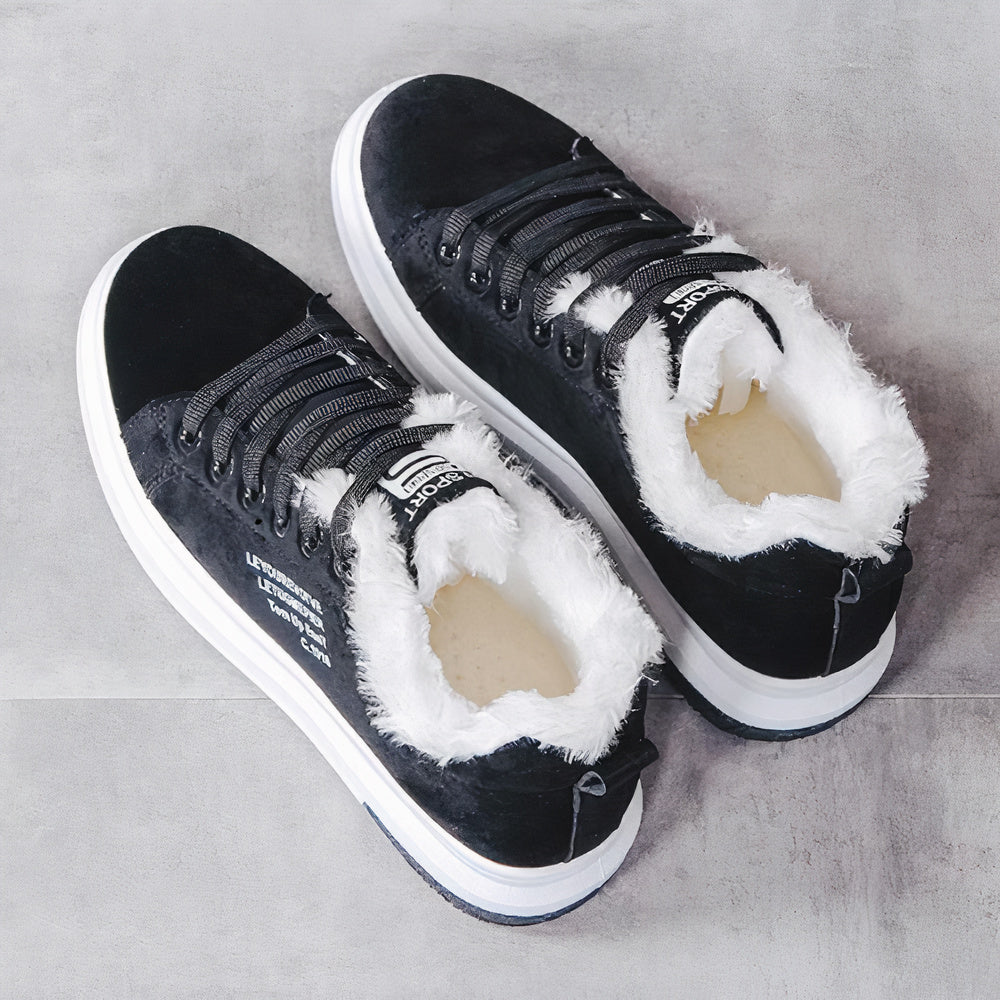 Lace-Up Suede Sneakers for Women – Cozy & Stylish Comfort 2