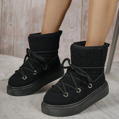 Lace-Up Winter Boots for Women – Cozy & Non-Slip Design 0
