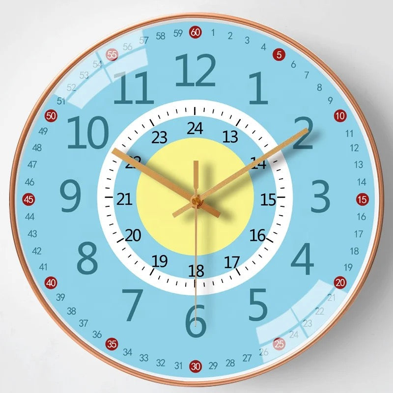 Learning Wall Clock for Children – Colorful Eco-Friendly Design, 20 cm, Easy to Hang 2