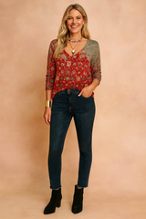 Lena | Deep V-neck sweater 0