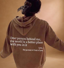 Lena | Oversized hoodie with motivational slogan 1