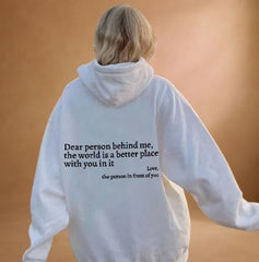 Lena | Oversized hoodie with motivational slogan 2