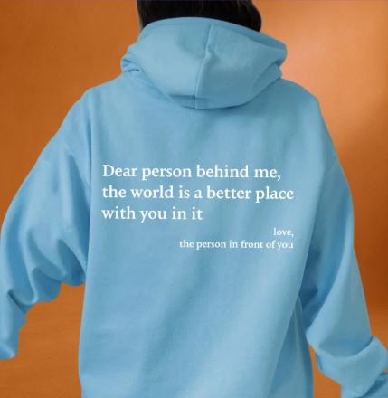 Lena | Oversized hoodie with motivational slogan 8