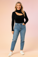 Lena | Sweater with a cutout neckline 0