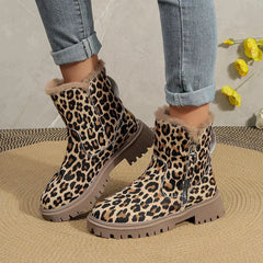 Leopard Print Snow Boots for Women – Cozy & Stylish Winter Footwear 3