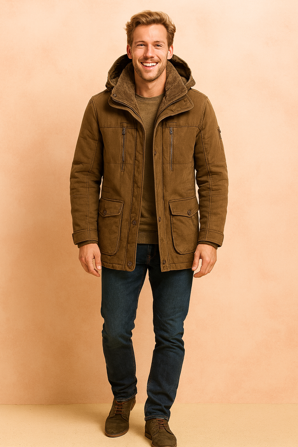 Lexer | Classic men's winter jacket with hood | Warm 1
