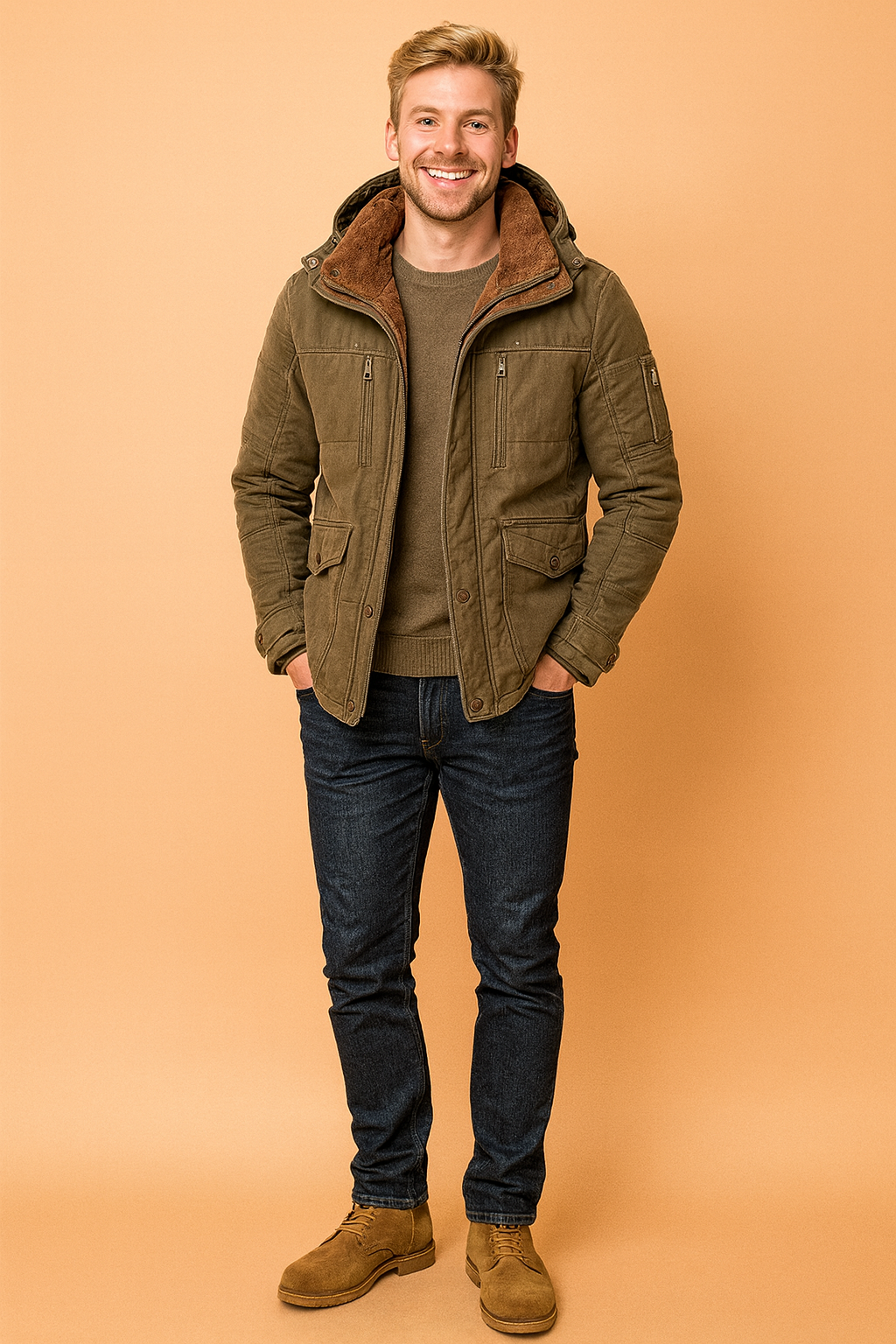 Lexer | Classic men's winter jacket with hood | Warm 3