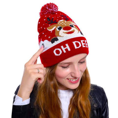 Light Up Christmas Hat with Colorful LED Lights – Stretchy Knit Beanie for All Ages and Holiday Celebrations 2