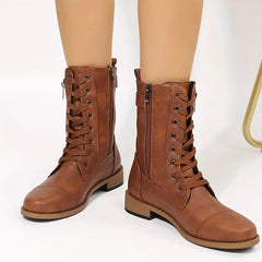 Low-Cut Lace-Up Boots for Women – Stylish & Comfortable 2