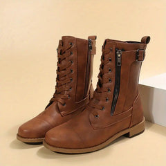 Low-Cut Lace-Up Boots for Women – Stylish & Comfortable 3