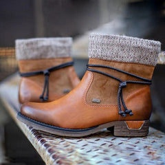 Low Heel Retro Boots for Women – Stylish & Cozy Comfort 1