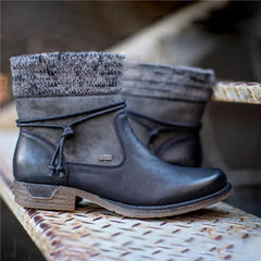 Low Heel Retro Boots for Women – Stylish & Cozy Comfort 2