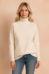 Lynette | Cozy Ribbed Knit Sweater with High Neck 2