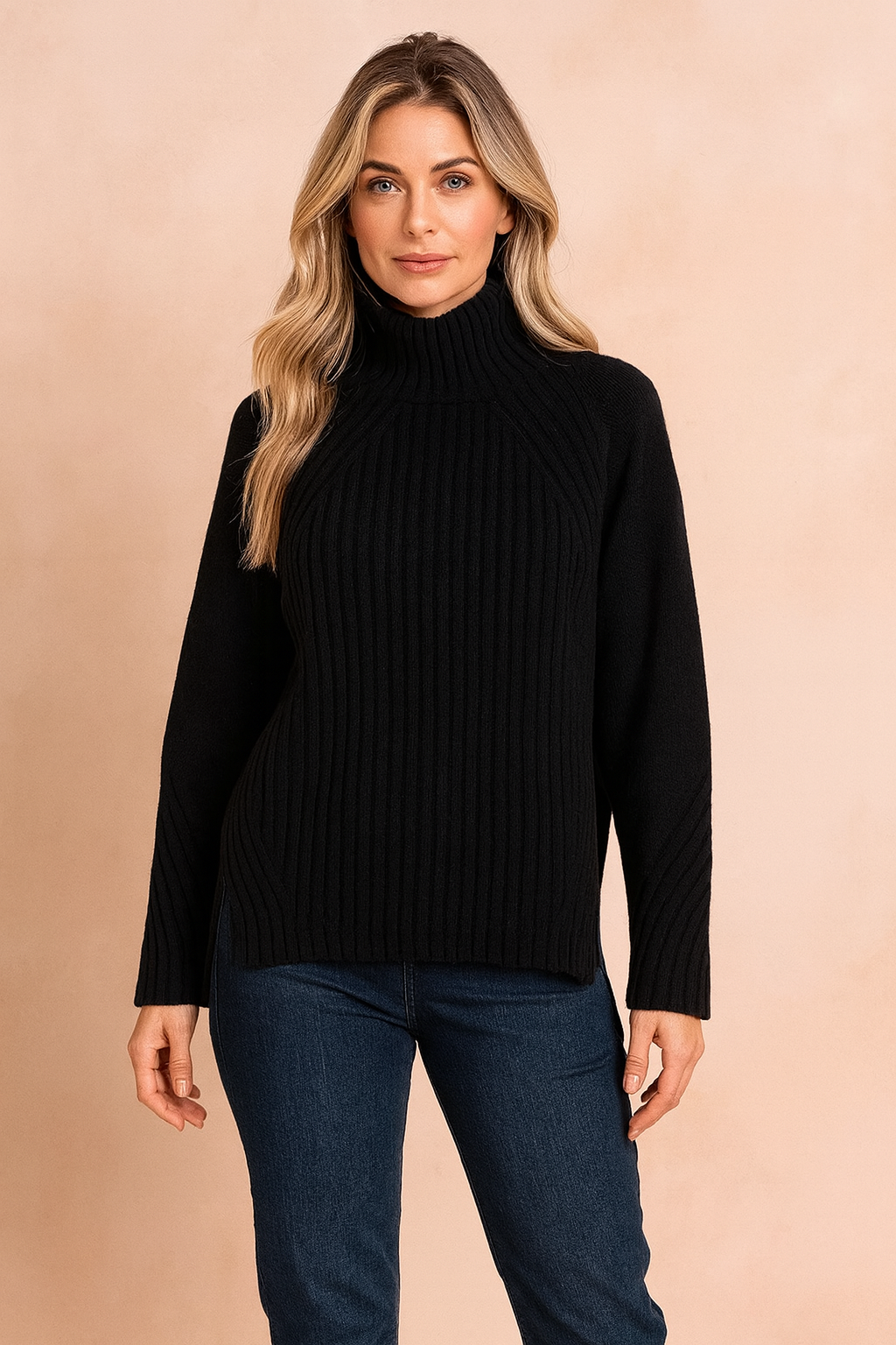 Lynette | Cozy Ribbed Knit Sweater with High Neck 4