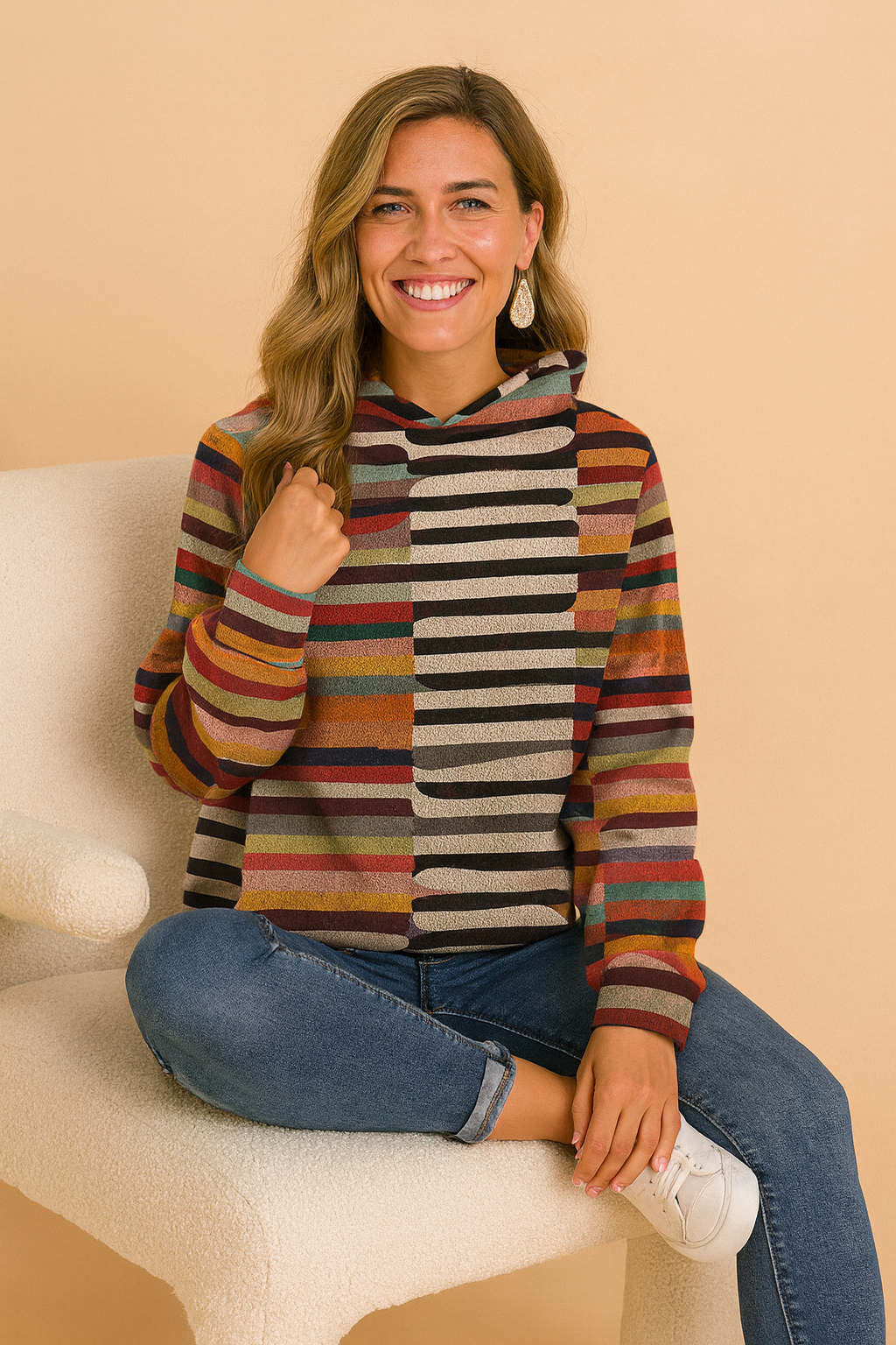 Mara | Colorful Hooded Sweater 1