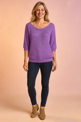 Margaret | Openwork Sweater with Drop Sleeves 1